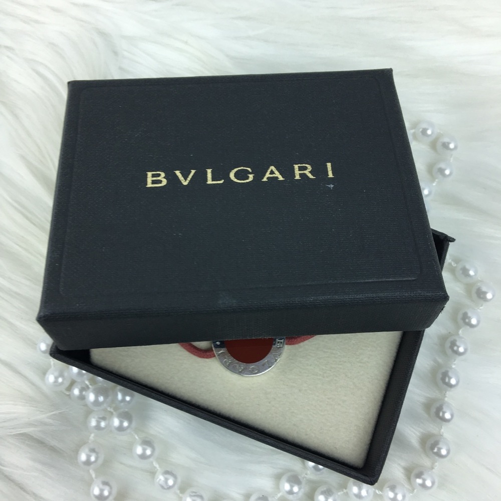 Sold Bvlgary Red cord & silver Medallion Bracelet. - Picture 2 of 4